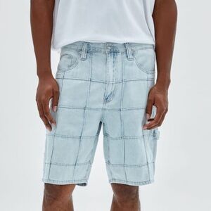 New GUESS Originals Windowpane Carpenter Shorts SZ 31